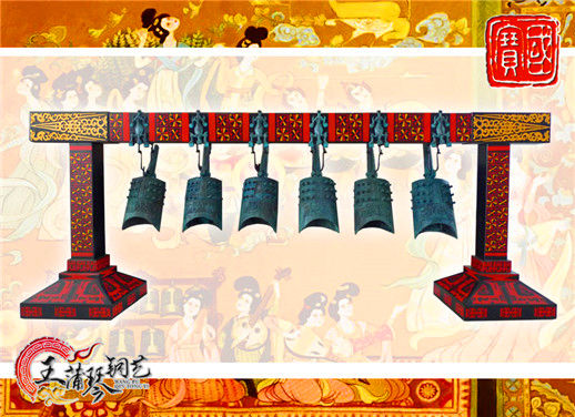 6件套仿古編鐘，小型特色樂器，民樂混音配套